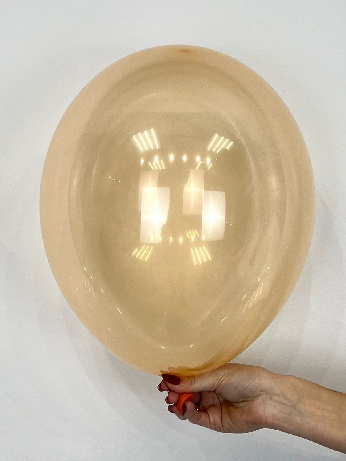 Шар кристалл прозрачный оранжевый / 30 см