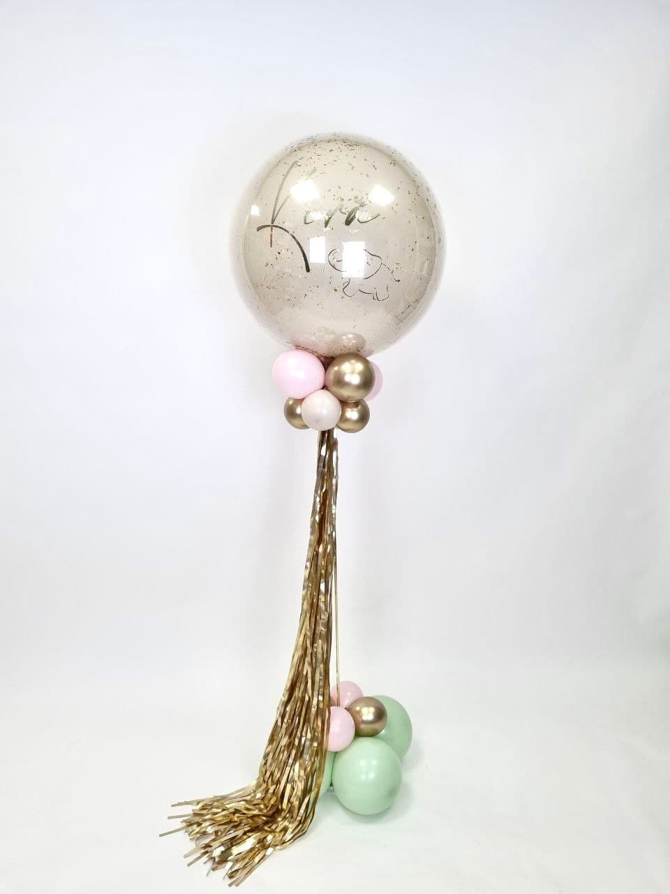 Шар на стойке с воздухом «Для девочки»