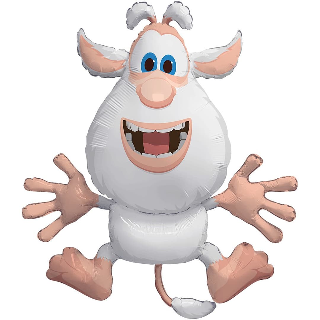 Шар с клапаном (16''/41 см) Мини-фигура, Буба, Белый