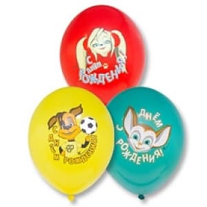 Шар с рис 14" ДР Барбоскины 3цв Шар с рис 14" ДР Барбоскины 3цв