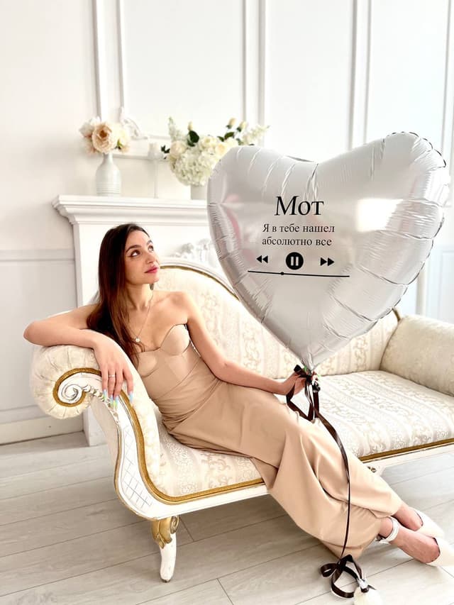 Шар сердце с надписью «Любимая песня» Шар сердце с надписью «Любимая песня»