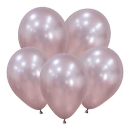 Шар шелк розовый цветок 30 см