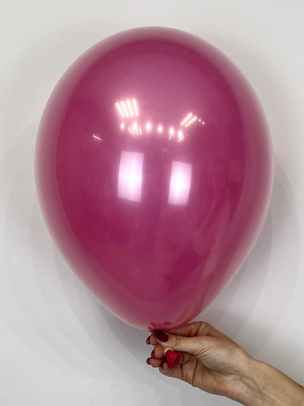 Шар стекло (шар в шаре) Фуксия пастель + прозрачный 30 см