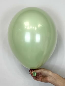 Шар стекло (шар в шаре) Киви Грин пастель + прозрачный 30 см