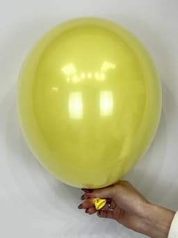 Шар стекло (шар в шаре) Желтый пастель + прозрачный 30 см