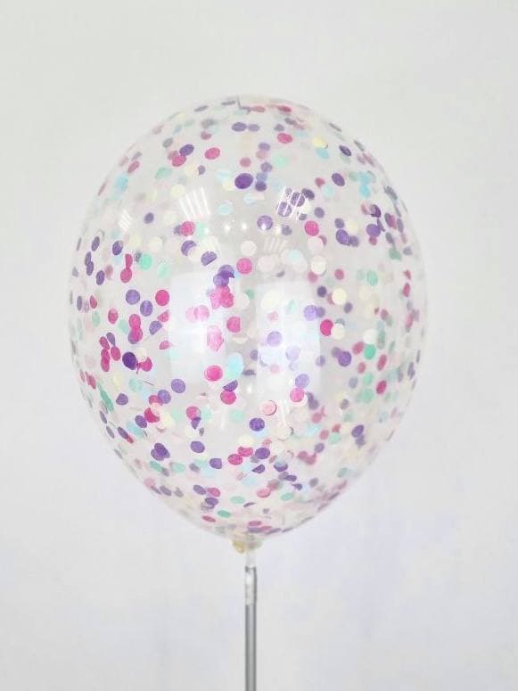 Шарик с круглым конфетти тишью (макарунс микс)