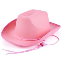 Шляпа Ковбой (мини), со шнурком для затягивания, Розовый, 1 шт.