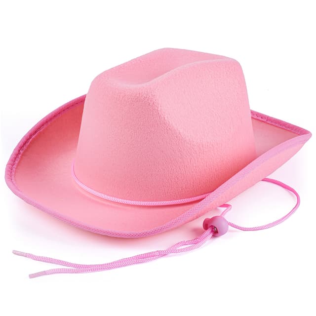 Шляпа Ковбой (мини), со шнурком для затягивания, Розовый, 1 шт. Шляпа Ковбой (мини), со шнурком для затягивания, Розовый, 1 шт.