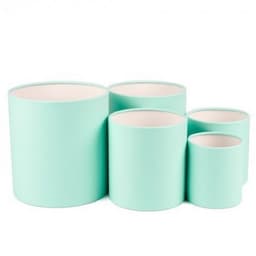 Шляпная коробка L (18 х 18 см) большая, нефритовый