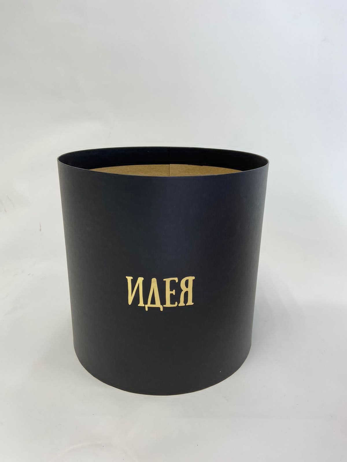 Шляпная коробка XL (черная) очень большая 25 х 25h см