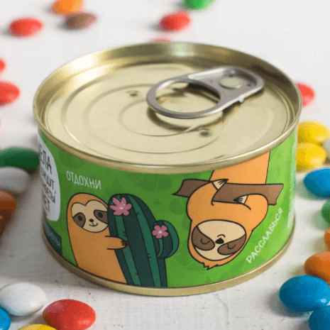 Шоколадное драже в консервной банке «Дела подождут», 65 г Шоколадное драже в консервной банке «Дела подождут», 65 г