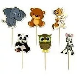 Шпажки для канапе/капкейков Веселый зоопарк/ 6шт