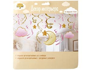 Спираль Детские Грезы розов 60см 12шт/А