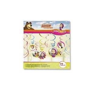 Спираль С ДР Маша и Медведь 46-60см/12шт