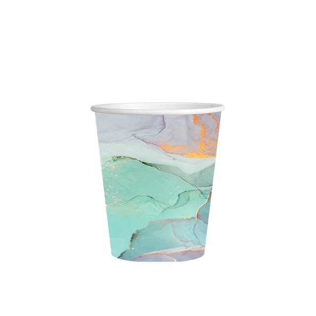 Стакан бум 260 мл (6 шт./уп.) Мрамор Небесно-голубой Стакан бум 260 мл (6 шт./уп.) Мрамор Небесно-голубой
