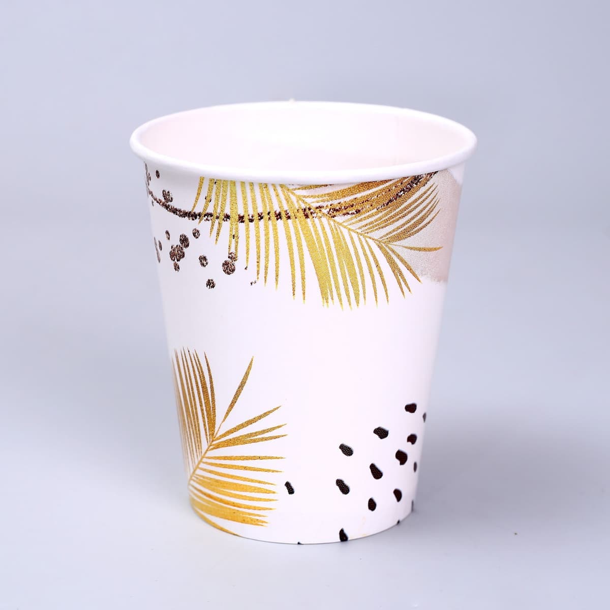 Стакан бумажный «С днём рождения», золотой узор, набор 6 шт., 250 мл