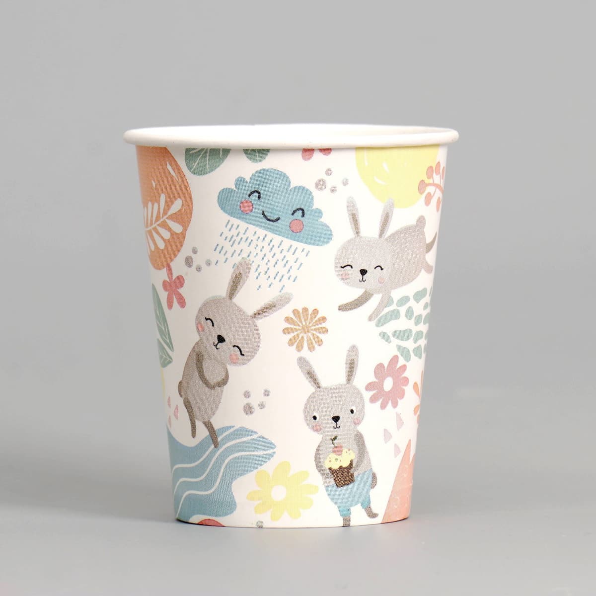 Стакан бумажный «Зайцы», набор 6 шт, 250 мл