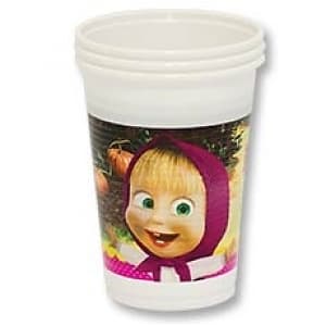 Стакан пласт Маша и Медведь 200мл/8шт/ Стакан пласт Маша и Медведь 200мл/8шт/