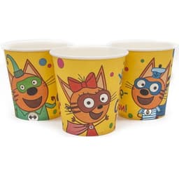 Стакан Три кота, супер герои/6шт