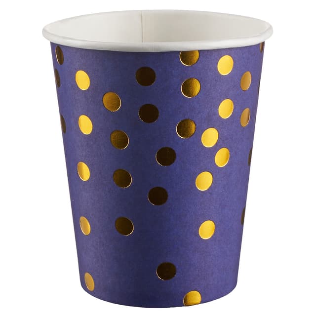 Стаканы (250 мл) Золотое конфетти, Синий/Золото, Металлик, 6 шт. Стаканы (250 мл) Золотое конфетти, Синий/Золото, Металлик, 6 шт.