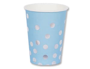 Стаканы Горошек серебряный 210 мл/6шт