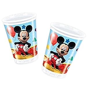 Стаканы пластиковые Микки Маус 8шт 200мл