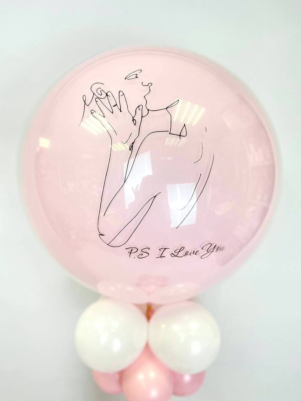 Стойка из шаров с воздухом «Поцелуй»