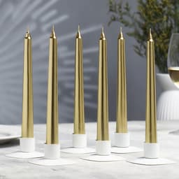 Свеча античная, 1,9х 20 см, 1 шт. , золотой металлик