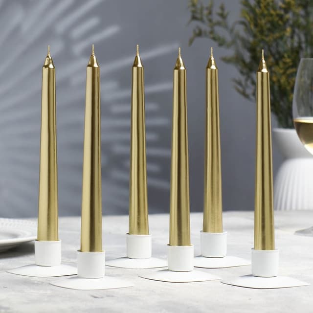 Свеча античная, 1,9х 20 см, 1 шт. , золотой металлик Свеча античная, 1,9х 20 см, 1 шт. , золотой металлик