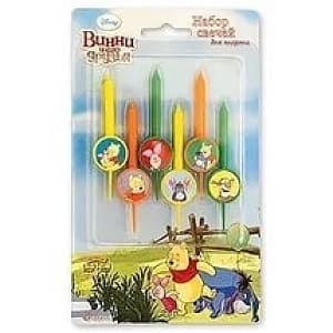 Свеча д/торта Disney Винни и друзья /6шт/ Свеча д/торта Disney Винни и друзья /6шт/