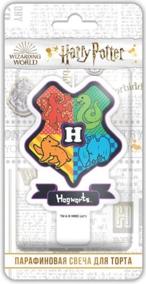 Свеча Фигура, Гарри Поттер, Герб Хогвартс, 7 см, 1 шт. Свеча Фигура, Гарри Поттер, Герб Хогвартс, 7 см, 1 шт.