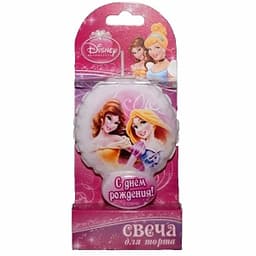 Свеча тортовая воздушный шарик Принцессы-1