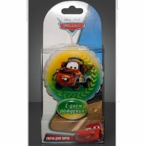 Свеча тортовая воздушный шарик Тачки 2 Свеча тортовая воздушный шарик Тачки 2