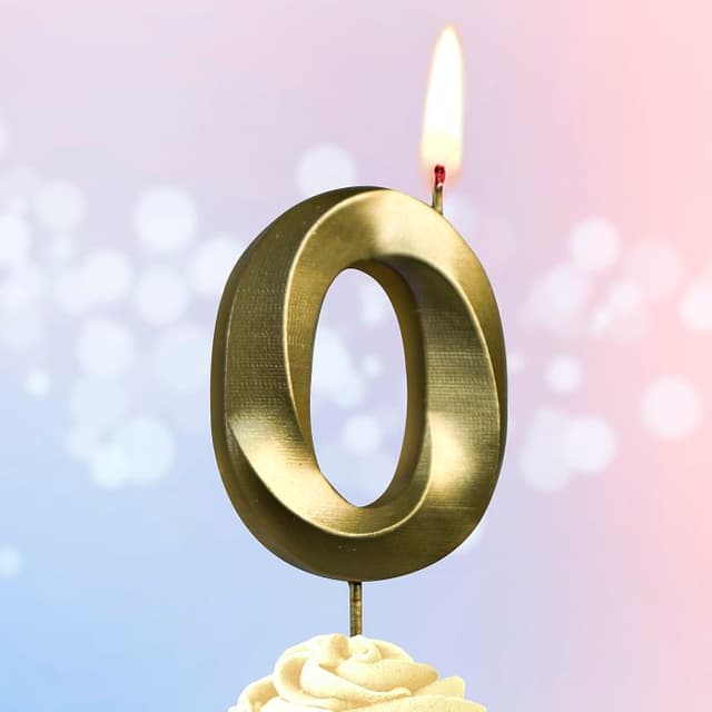 Свеча-цифра "0" Витая золото Свеча-цифра "0" Витая золото