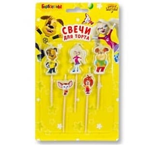 Свечи д/торта на пиках Барбоскины 5шт