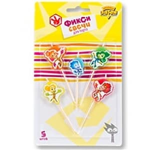 Свечи д/торта на пиках Фиксики 5шт/А Свечи д/торта на пиках Фиксики 5шт/А