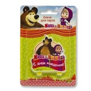 Свечи д/торта С ДР Маша и Медведь/V