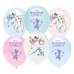 Т Шар 12 / 30 см Холодное сердце, ассорти, пастель