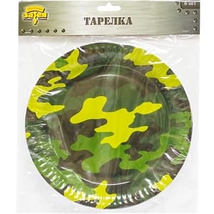 Тарелка бум Камуфляж 17см/6шт/ Тарелка бум Камуфляж 17см/6шт/
