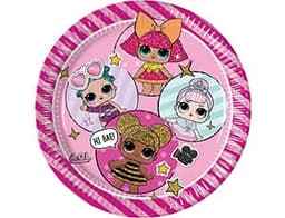 Тарелка Кукла ЛОЛ 23см/ 8шт