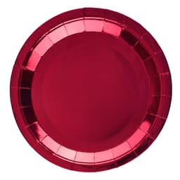 Тарелки (9''/23 см) Красный, Металлик, 6 шт.
