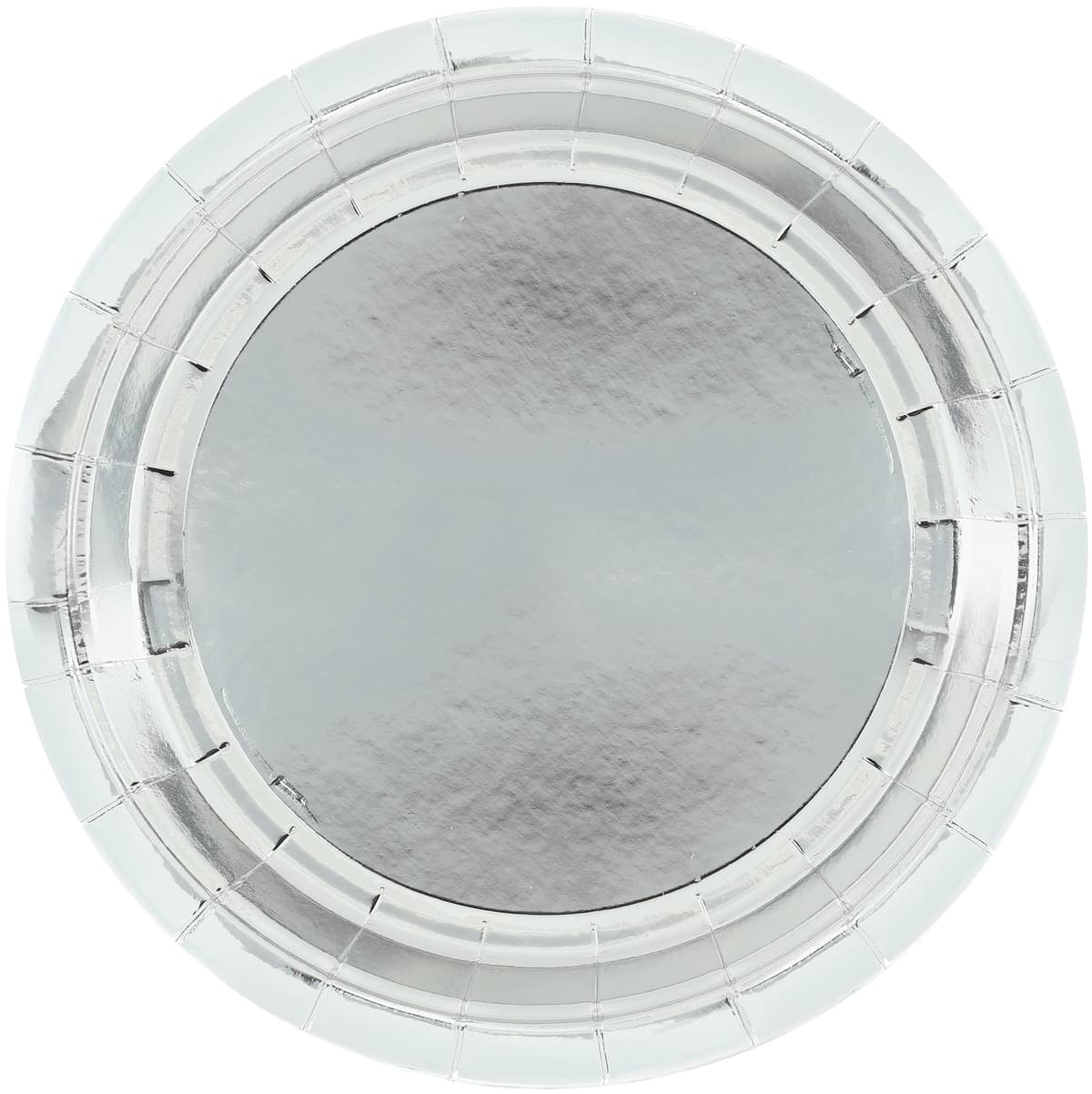 Тарелки (9''/23 см) Серебро, Металлик, 6 шт.