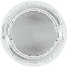 Тарелки (9''/23 см) Серебро, Металлик, 6 шт.