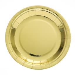 Тарелки (9''/23 см) Золото, Металлик, 6 шт.