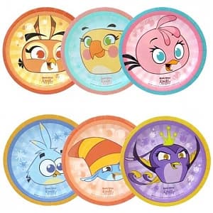 Тарелки бум. ламинированные Angry Birds Stella 6шт/23см