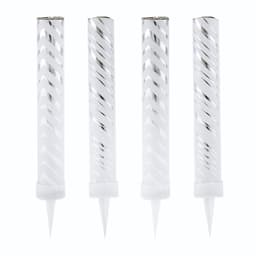 Тортовая свеча "Зигзаг" Серебро 10 см, 30 сек. / 4 шт. /