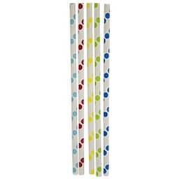 Трубочка д/кокт бум Горошек мульти /12шт/