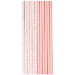 Трубочки д/кокт Пастель розовая/12шт