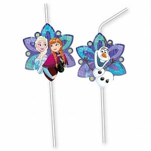 Трубочки Холодное сердце,Торжество,снежинки/6шт Трубочки Холодное сердце,Торжество,снежинки/6шт