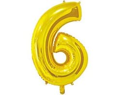 Цифры 65 см золото 6